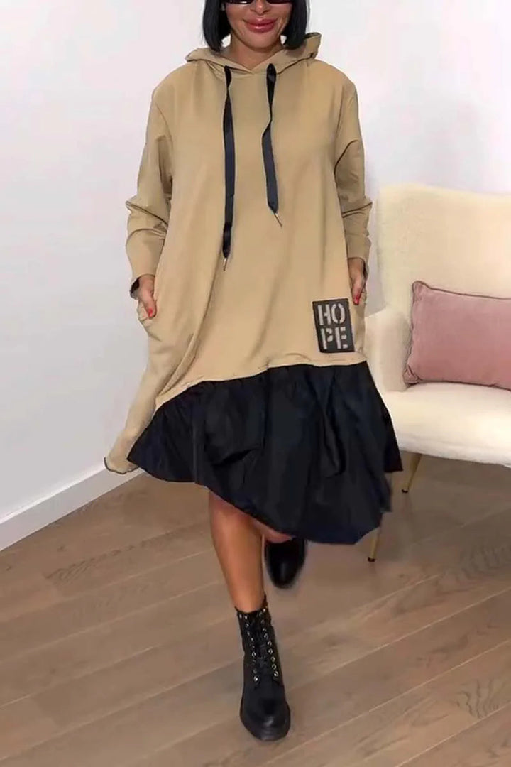 Robe à capuche pour femmes avec jupe volumineuse et poches pratiques Levoire