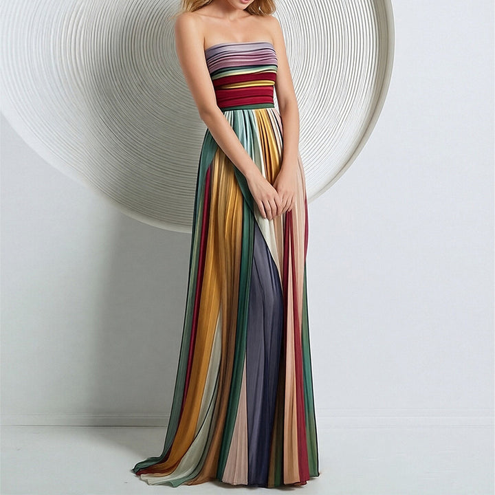 Robe maxi pour femme avec coupe fluide et dégradés de couleur sophistiqués Levoire
