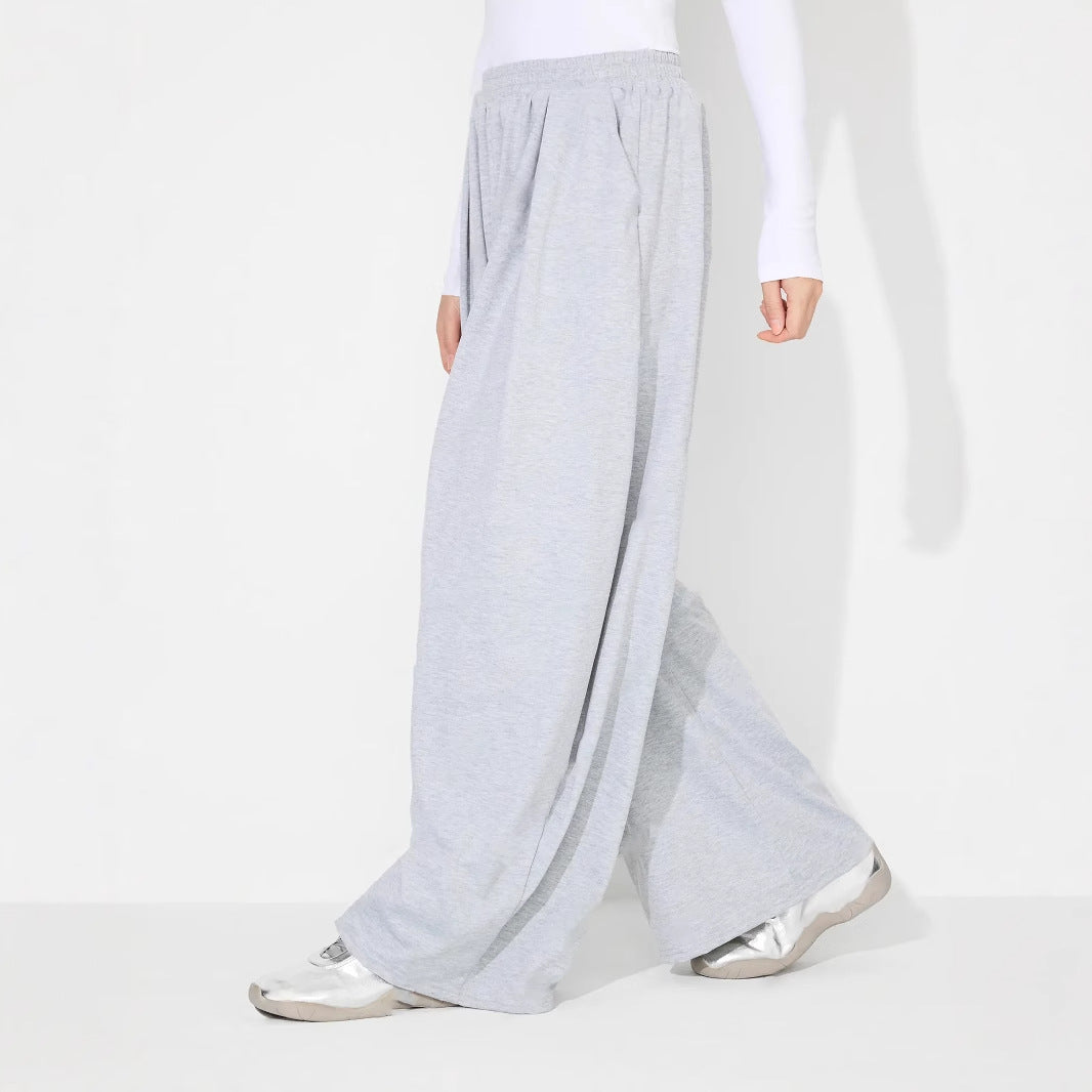 Pantalons Palazzo larges pour femmes avec taille élastique et plis Levoire