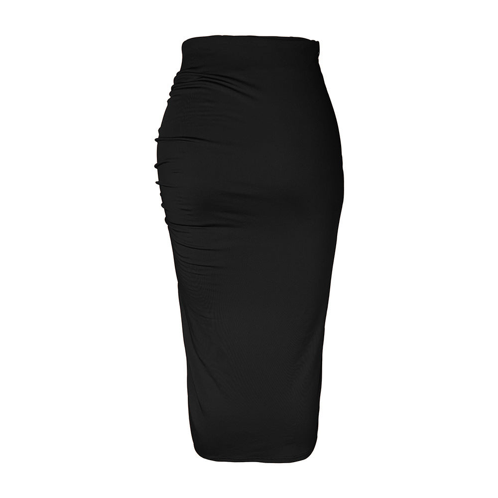 Jupe maxi pour femmes avec des détails de volants raffinés et une fente haute Levoire