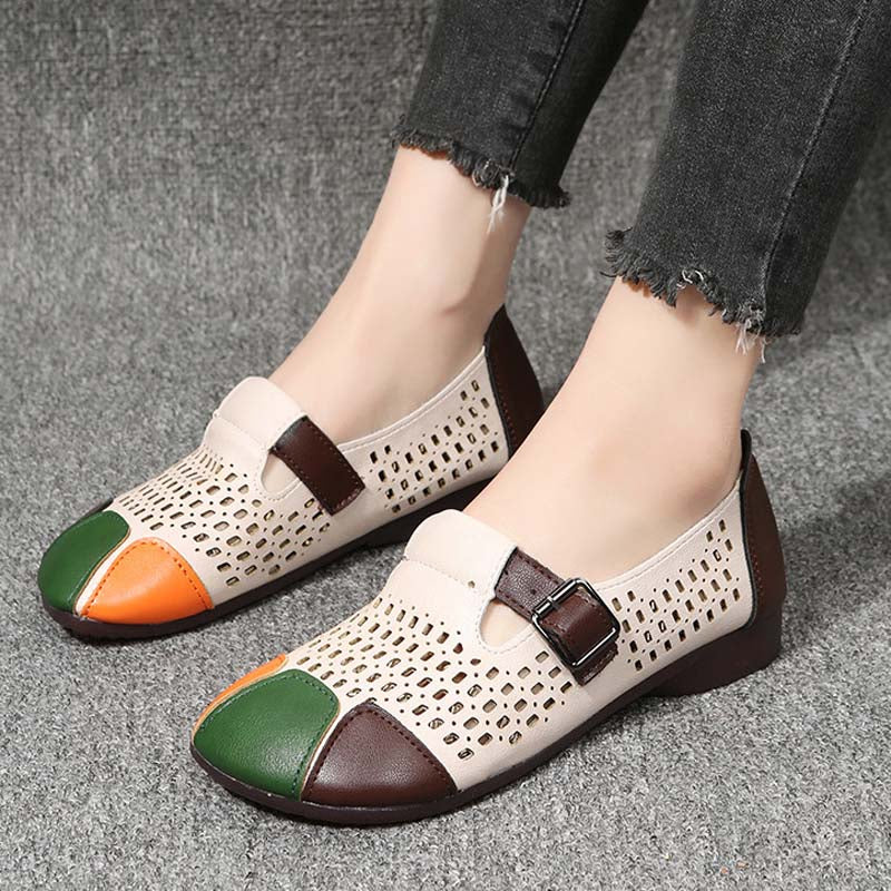 Levoire | Sandales À Air Avec Une Boucle Et Un Bout Coloré Pour Femmes