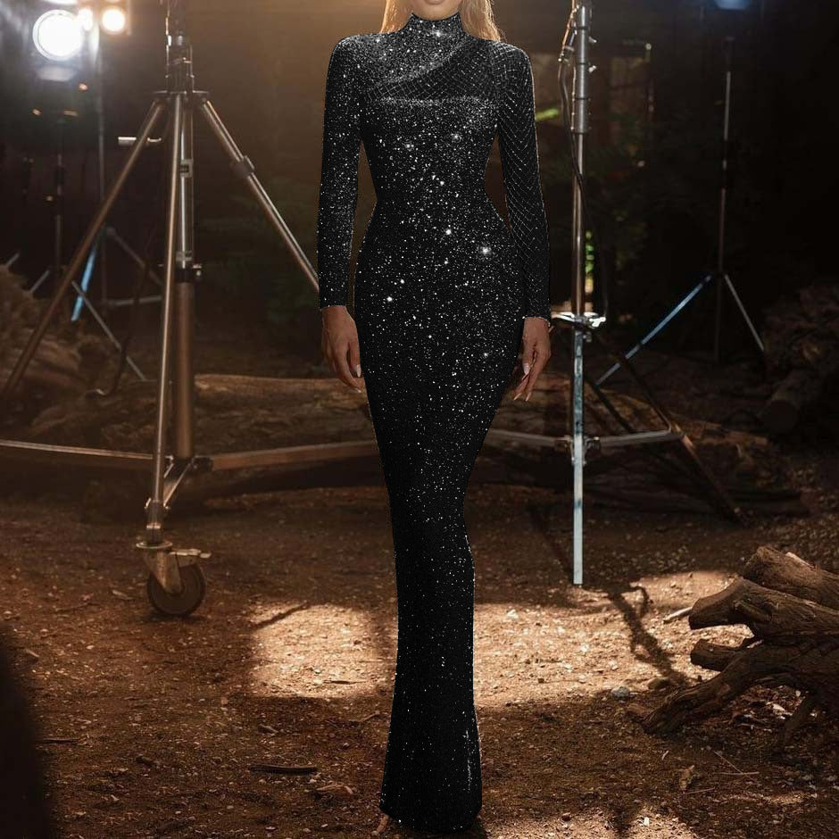 Levoire | Robe Séquins Slim Fit Élégante noir