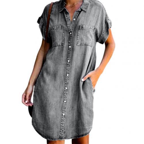 Levoire | Robe En Denim Decontractee Avec Une Touche Moderne