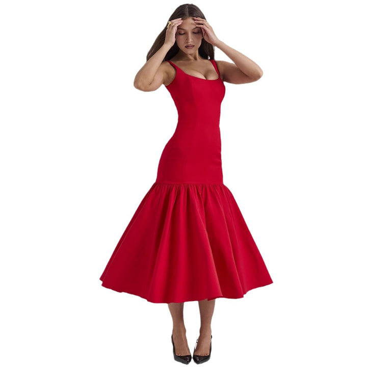 Robe maxi glamour pour femmes avec jupe évasée et haut ajusté Levoire