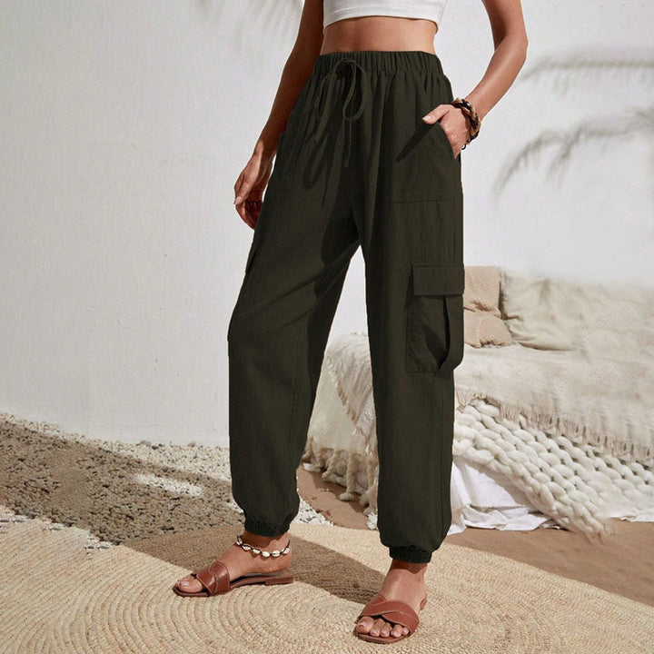 Levoire | Pantalons D'Été Colorés Et Légers Pour Femmes Vert olive