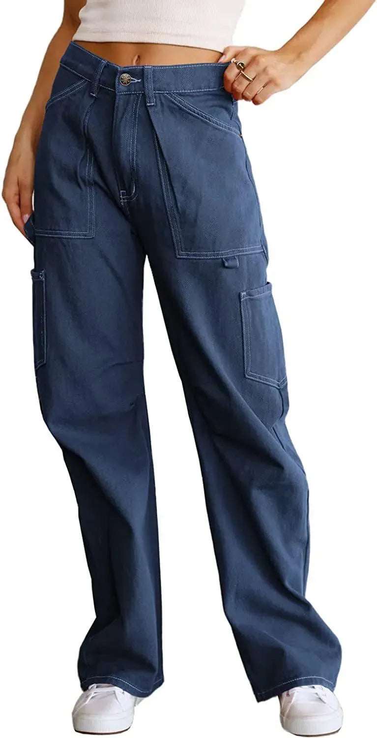 Levoire | Pantalons avec des poches largement découpées Bleu