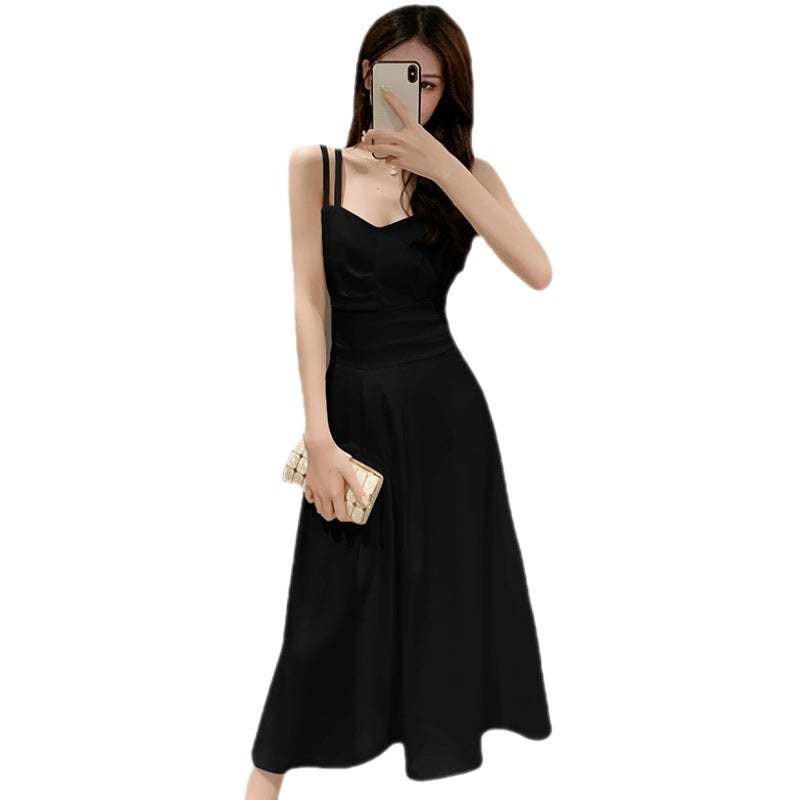 Robe maxi femme à fines bretelles et coupe classique Levoire