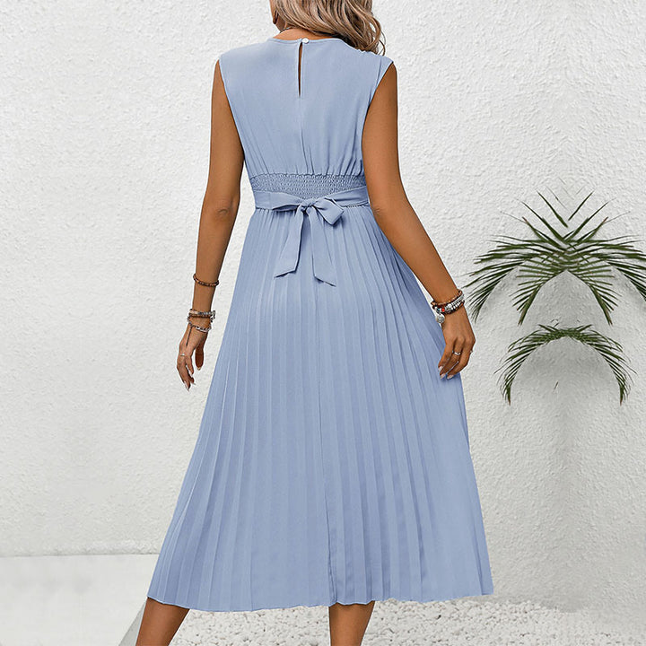 Robe maxi plissée pour femme avec décolleté élégant enroulé Levoire