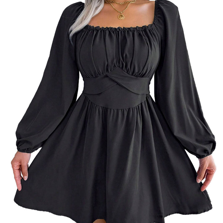 Robe mini femme avec corsage froncé et longues manches bouffantes Levoire