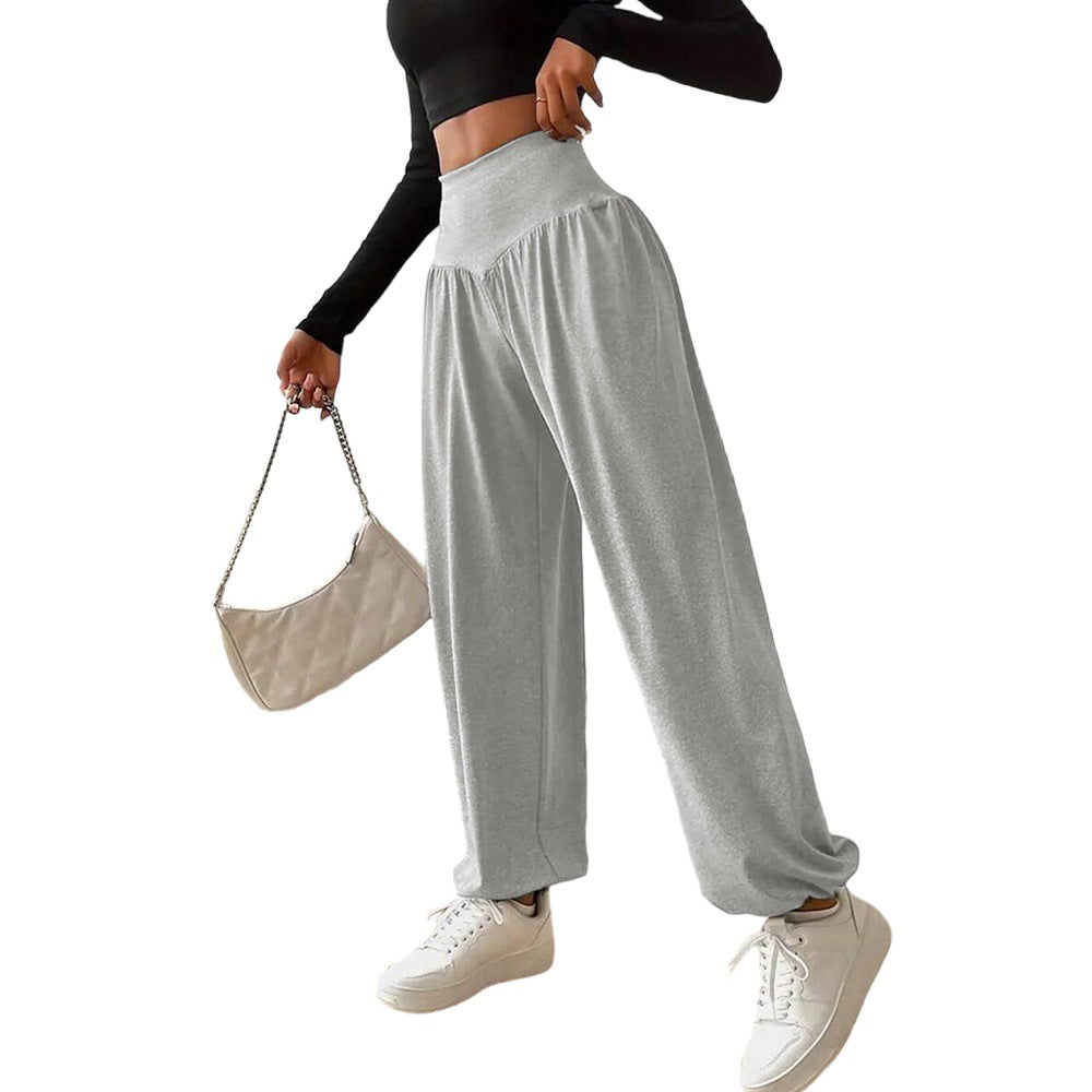 Pantalons larges aérés pour femme avec taille haute Levoire