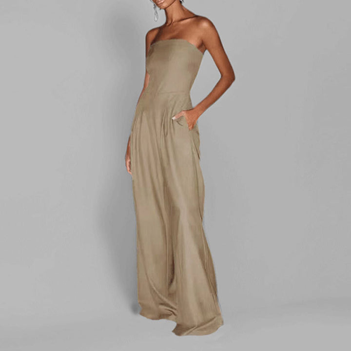 Robe de soirée élégante sans manches pour dames avec poches latérales Levoire