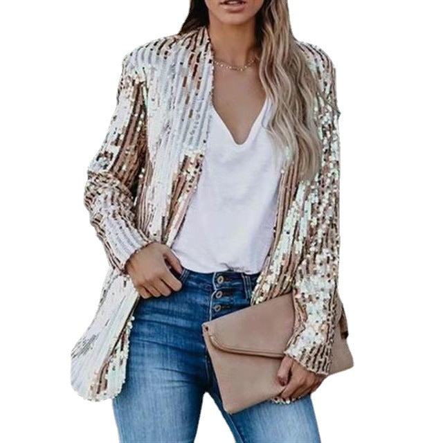 Levoire | Élégamment robe à col en sequins