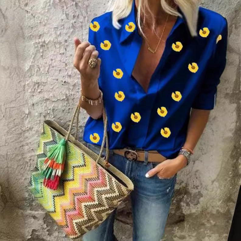 Blouse moderne pour femmes avec motif floral Levoire