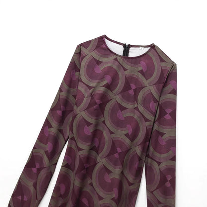 Levoire | Imprimé Artistique Robe Longue à Manches