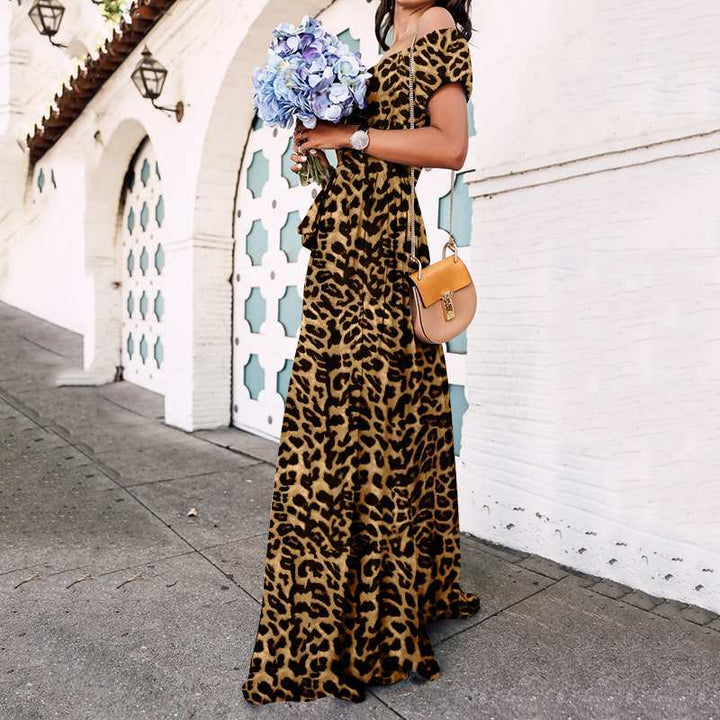 Robe maxi femme avec design sans épaule et fente latérale Levoire
