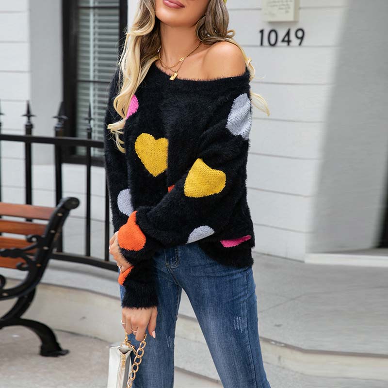 Levoire | En Tricot À Motif Coeur