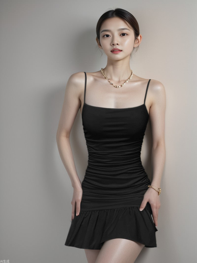 Robe mini femme avec ourlet froncé sophistiqué et silhouette ajustée Levoire