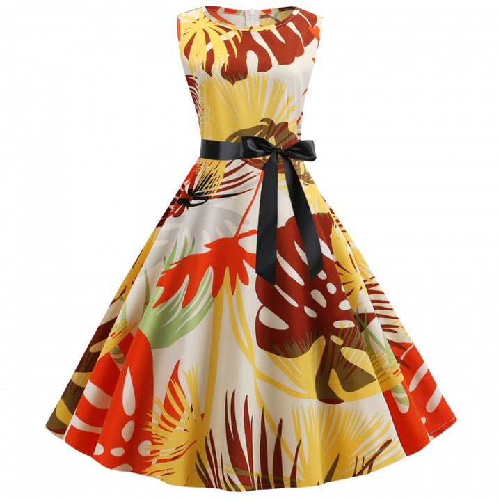 Robe swing femme avec motif floral et silhouette ajustée Levoire