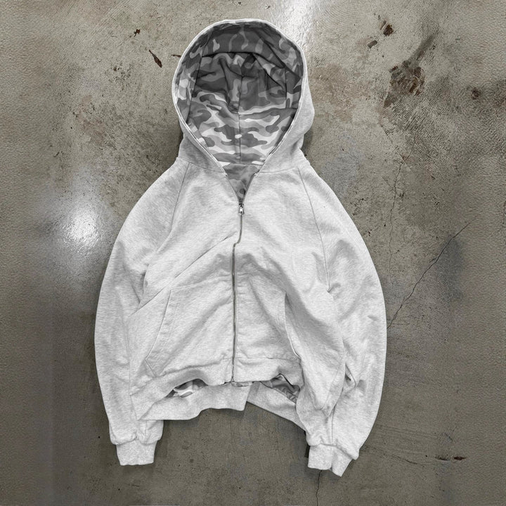 Sweat à capuche urbain pour femmes avec motif camouflage et larges poignets Levoire