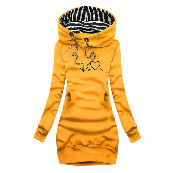Levoire | Sweat à capuche imprimé élégant Jaune