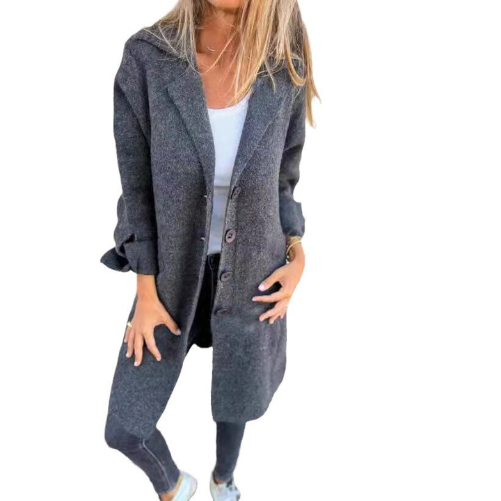 Veste en laine longue élégante pour femmes avec coupe surdimensionnée Levoire