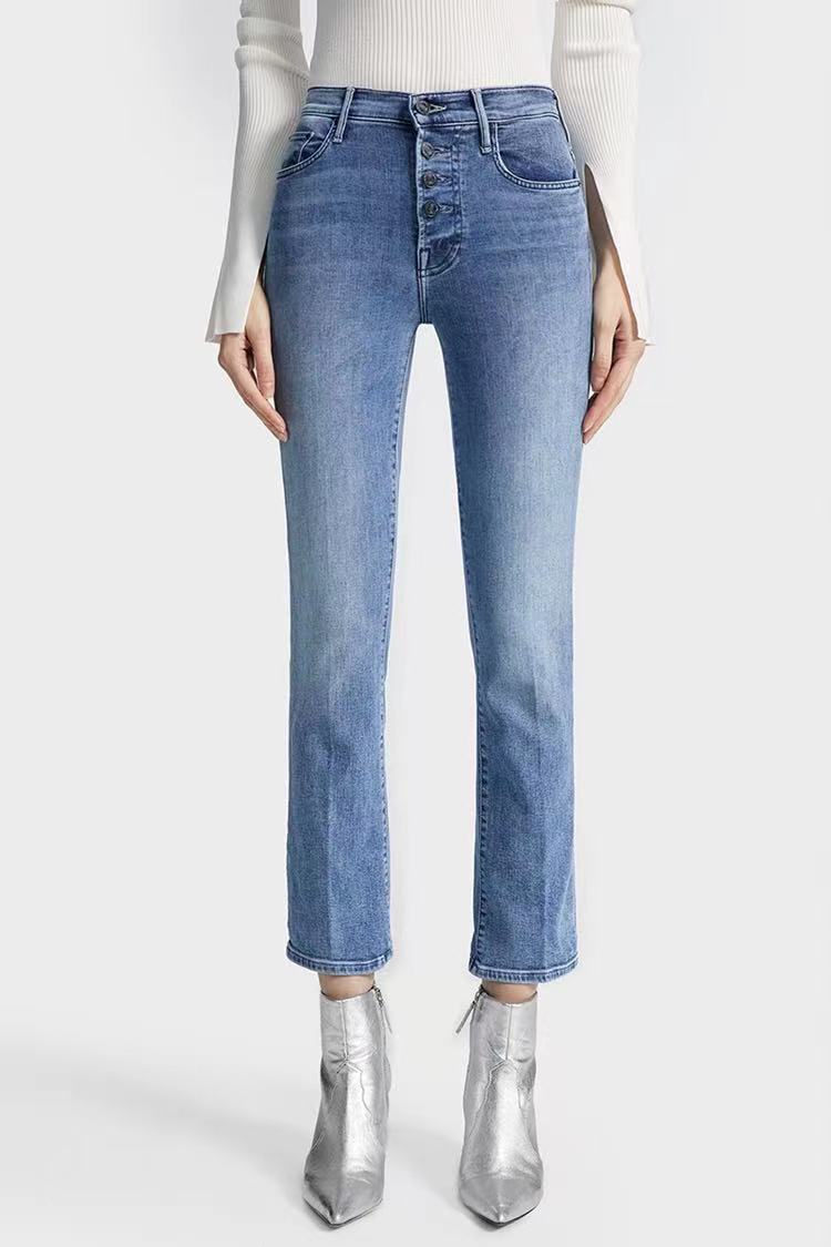 Levoire | Jean Droit Court Taille Haute
