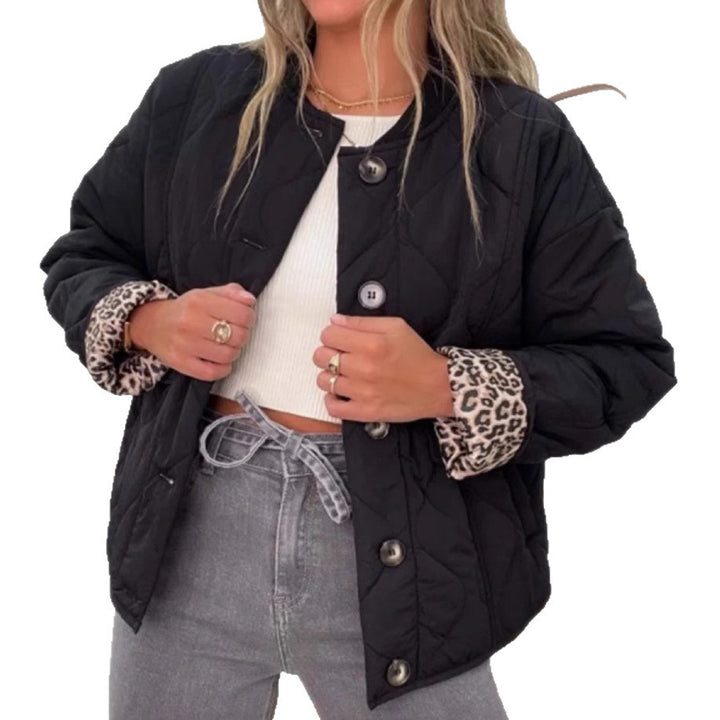 Veste matelassée de transition pour femmes au design moderne avec doublure imprimée animalier Levoire