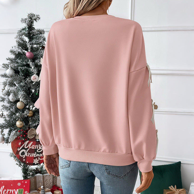 Pull surdimensionné pour femme avec détails de nœud ludiques Levoire