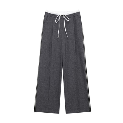 Levoire | Élégant printemps deux couches taille long pantalon Gris