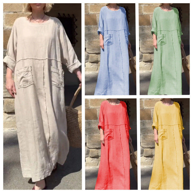 Levoire | Robe sac à dos Manches longues Relaxante Robe plissée