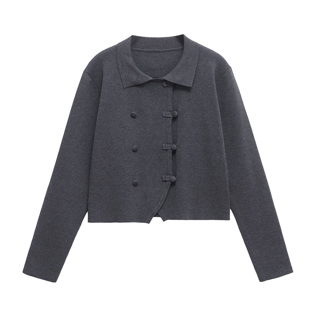Levoire | Moderne Printemps Veste à Manches Longues Gris