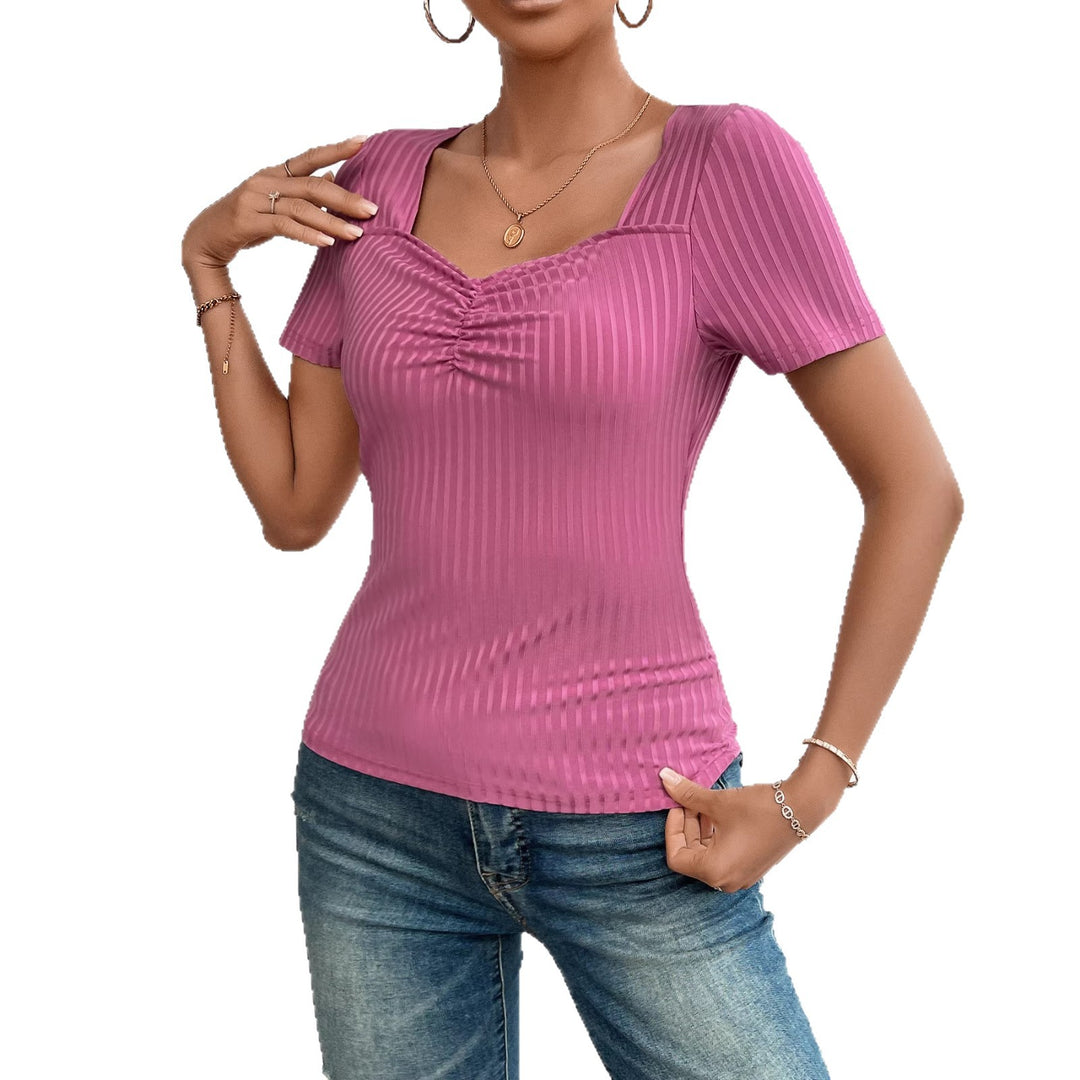 Tops élégants en rib pour femmes avec décolleté en V et coupe flatteuse Levoire