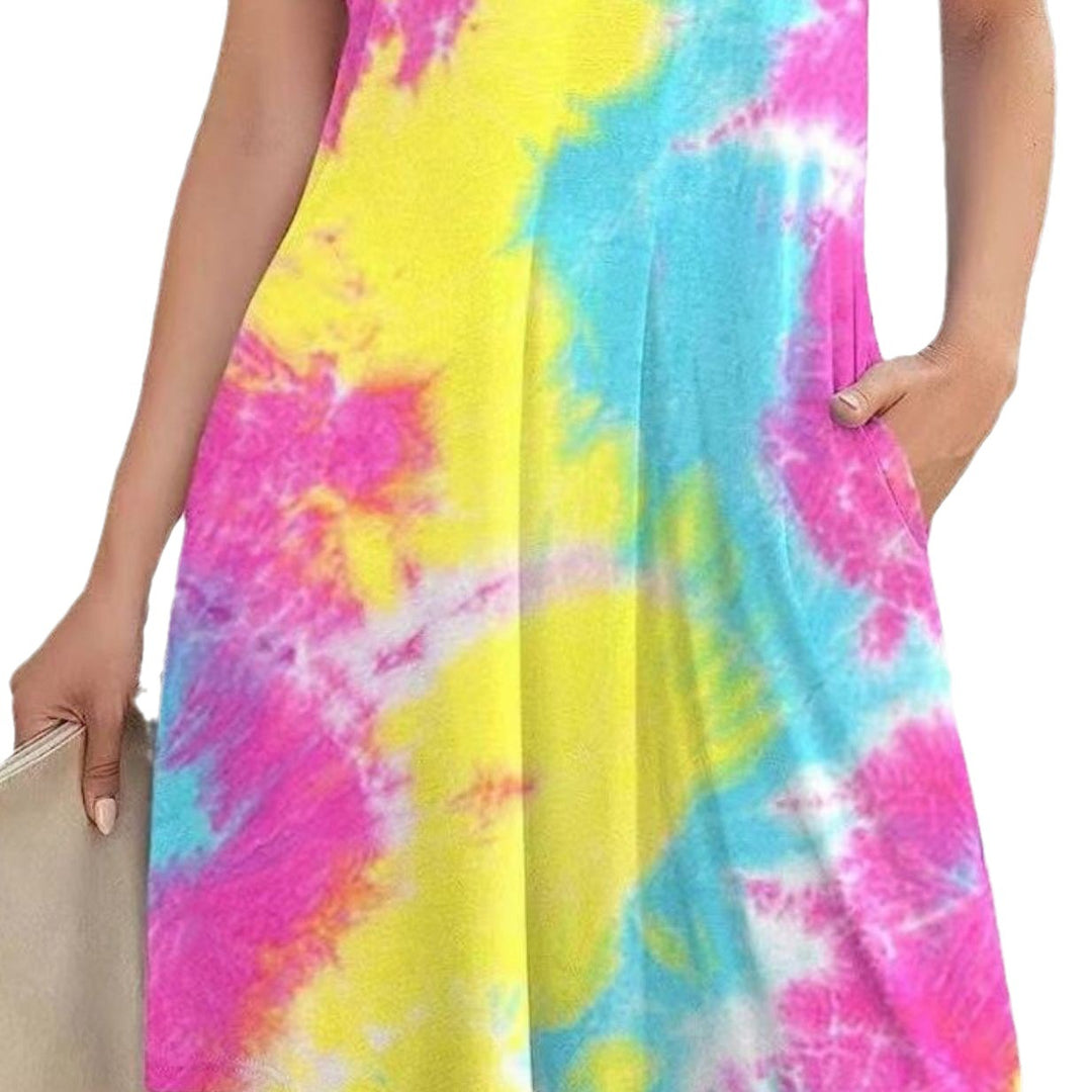 Robe T-Shirt Femme avec un Design Tie-Dye Moderne Levoire