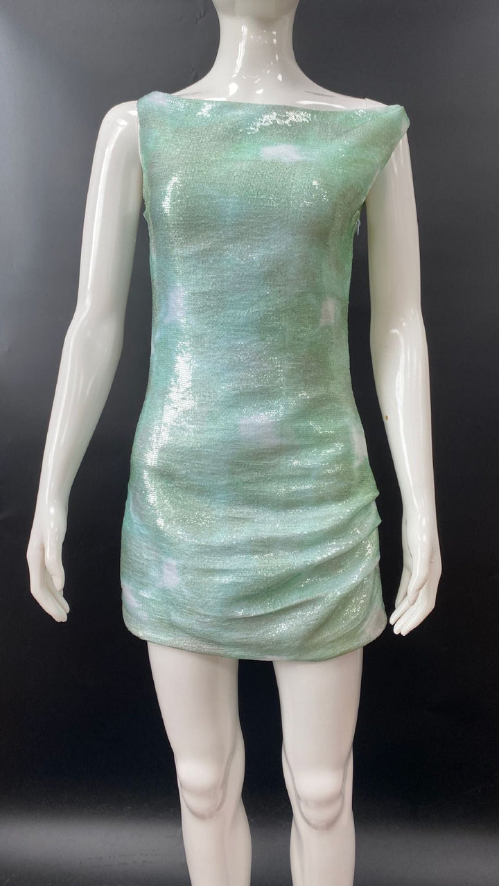 Levoire | Robe Bodycon Sans Bretelles Élégante Paillettes vertes
