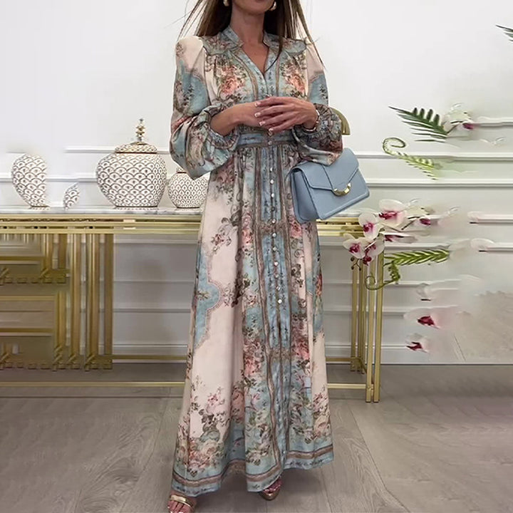 Robe maxi élégante pour femmes avec motifs floraux Levoire