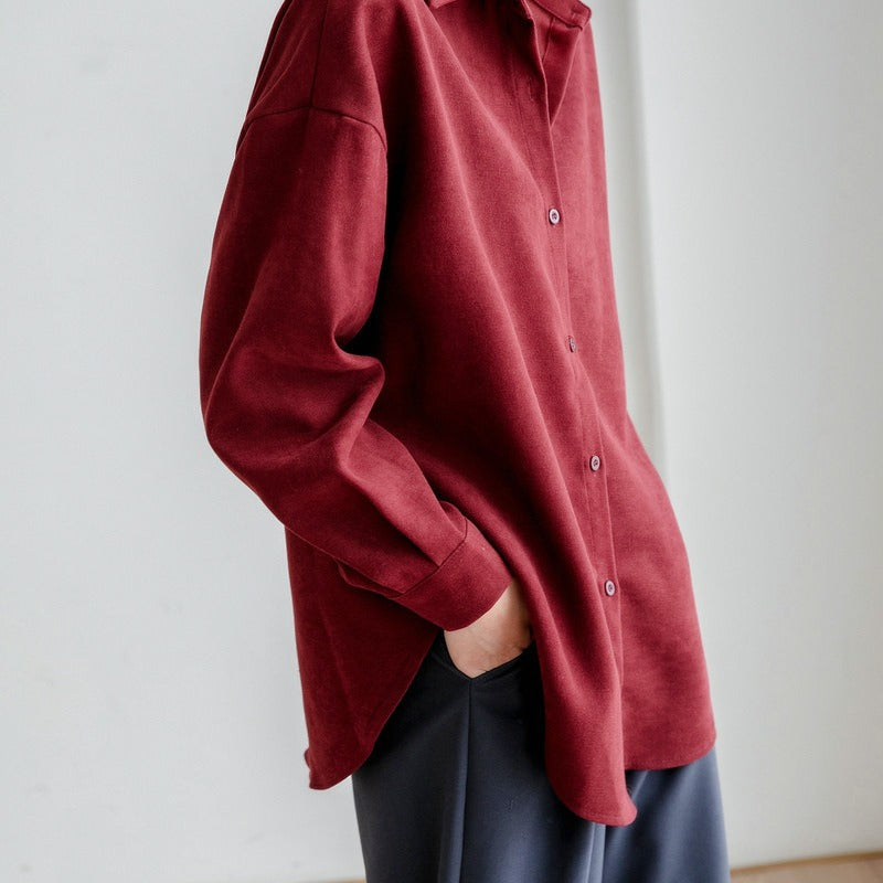 Blouse surdimensionnée pour femmes avec col élégant et coupe décontractée Levoire