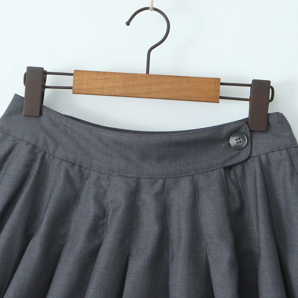 Levoire | Jupe mi-longue A-ligne plissée claire