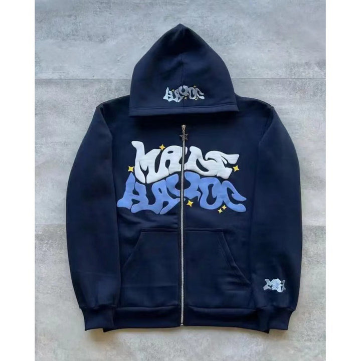 Veste à capuche pour femmes avec lettrage graphique et coupe décontractée Levoire