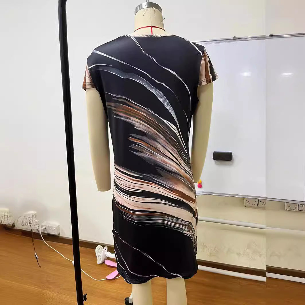 Robe décontractée pour femmes avec une coupe fluide et un motif unique Levoire