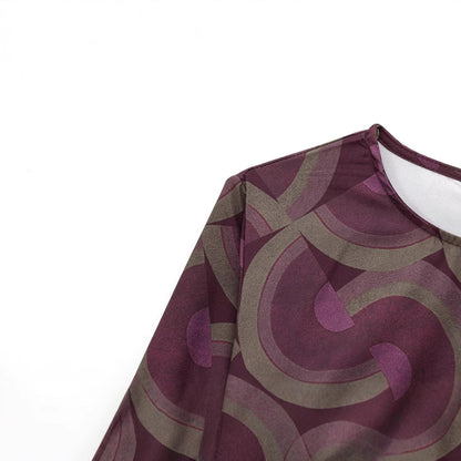 Levoire | Imprimé Artistique Robe Longue à Manches