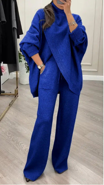 Ensemble de Pull en Tricot pour Femme et Pantalon Ample Levoire
