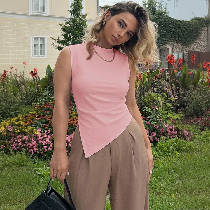 Débardeur asymétrique pour femmes avec design drapé élégant Levoire