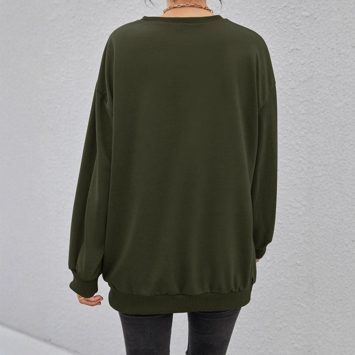 Sweatshirt décontracté pour femmes avec lettrage en relief Levoire