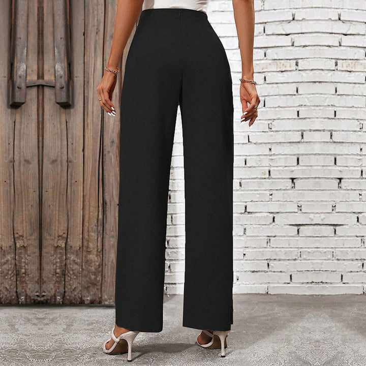 Pantalons palazzo élégants pour femmes avec ceinture à nouer sur le côté et taille haute Levoire