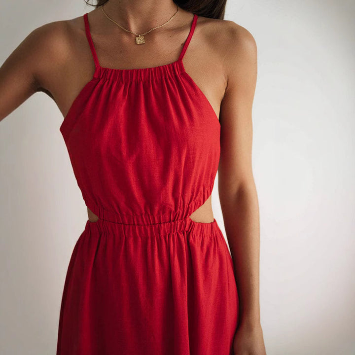 Robe maxi pour femme avec découpes latérales et fentes haute sur la jambe Levoire