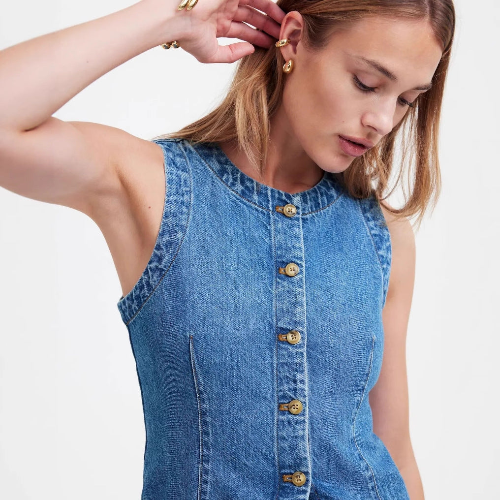 Gilet en denim pour femmes Levoire