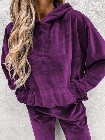 Levoire | Sweatshirt Sport Pantalons Longs Ensemble Deux-pièces Violet