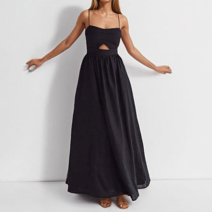 Robe maxi femme avec détail découpé et jupe fluide Levoire