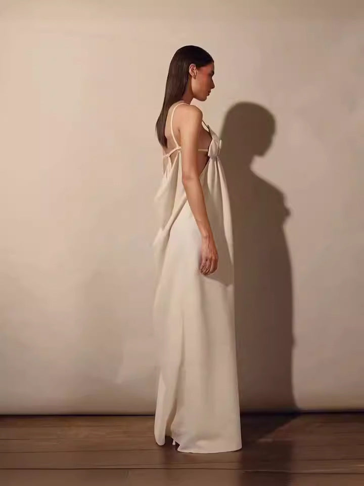 Levoire | Maxi Robe Avec Décolleté En V Et Fente Florale Haute