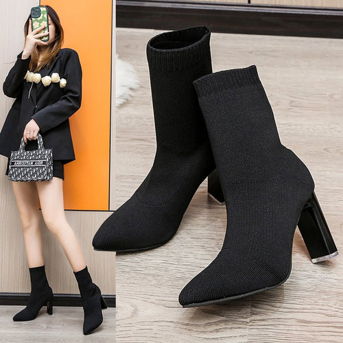 Levoire | Bottes à talon en cristal